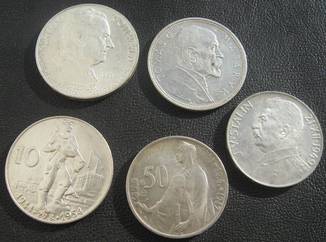 Серебряные монеты Чехословакии 5 шт.