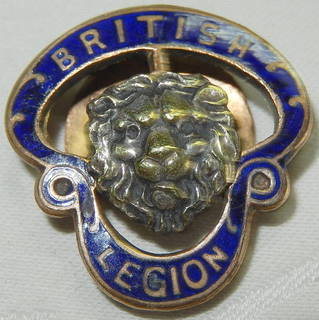 1939-1945 Значок эмаль Военный Королевский  Британский  Легион № 411783