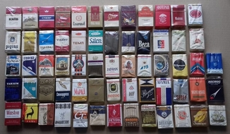 Коллекция сигарет 63 пачки