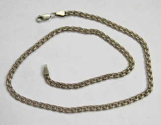 Серебряная цепочка "Бисмарк", Серебро 925 пробы, 19,23 грамма, 53 х 0,5 см.