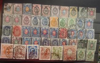 1866-1918 гг подборка царских марок 48 штук