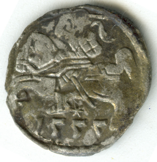 Денар 1555, Сигізмунд Август, ВКЛ, штемпельний блиск