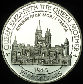 Белиз 5 долларов 1995  пруф серебро