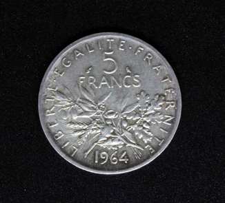 5 франков Франция 1964 год