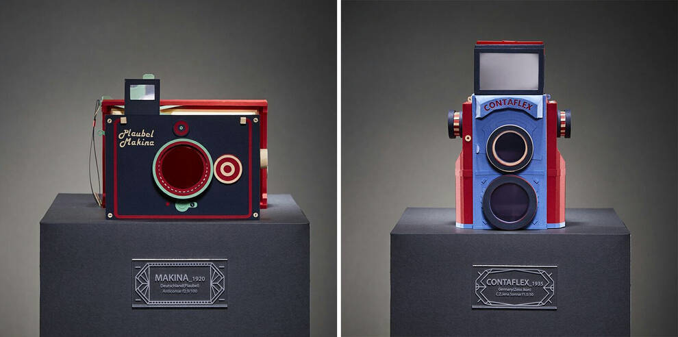Бумажные шедевры: антикварные фотоаппараты от корейской мастерицы