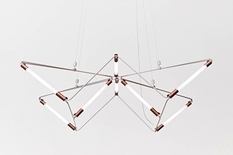 Variety of shapes and geometry: the Mobi Customizable chandelier by James Dieter