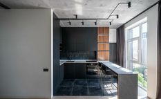 Brutality and minimalism - studio apartment from Lauri Brothers
