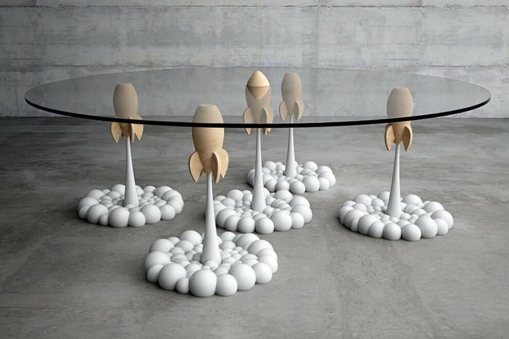 A designer from Greece designed a table in a space style