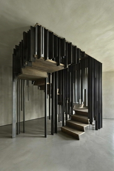 Versatile staircase - a new project of Milan architects