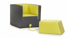 Bright colors and extraordinary geometric shape - Decube armchairs