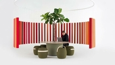 The designer has created stylish acoustic panels from recycled materials