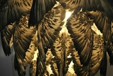 Żyrandol Gołębi: artysta wymyślił sposób na połączenie kreatywności z naturą