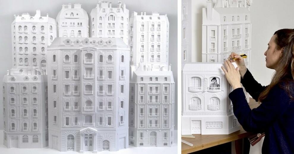 Архитектор из Парижа «строит» бумажные дома