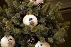 Miller Lite delighted birofiles with beer mugs in the form of Christmas balls
