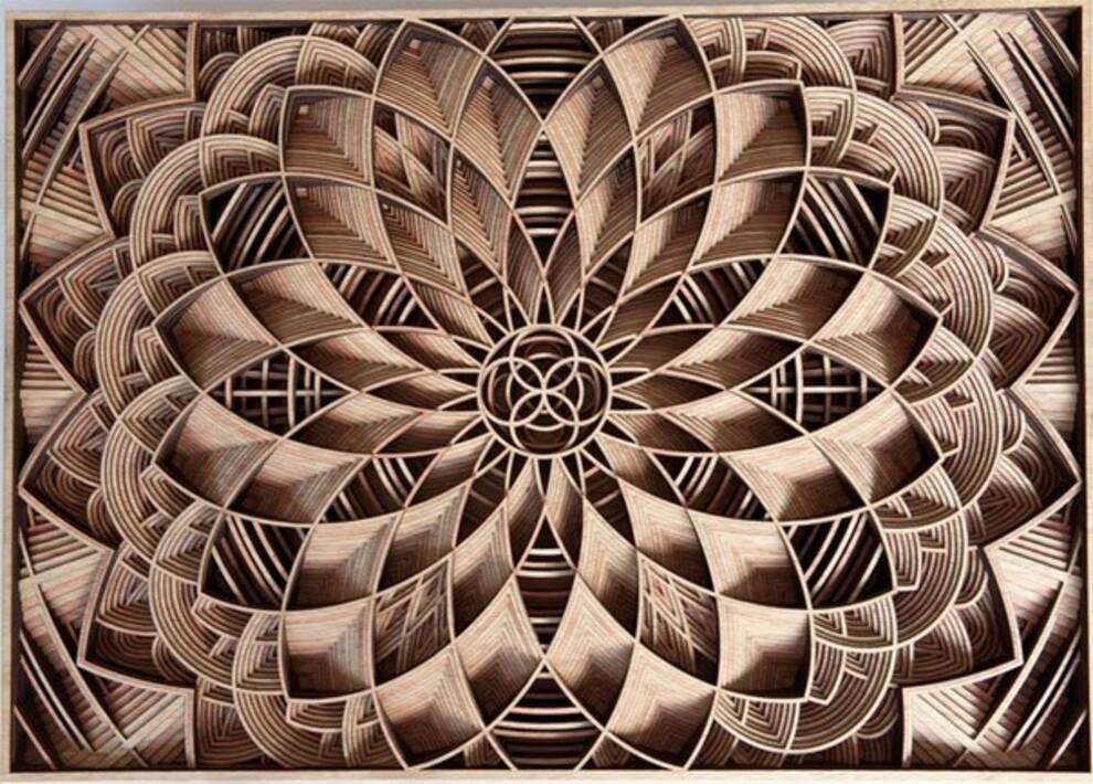 Graceful and intricate - an American creates carved patterns on wood