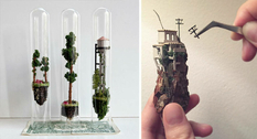 Soaring miniatures in vitro: sculptures by Rosa de Jong