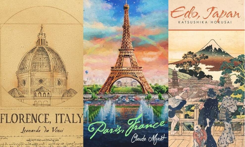 Fantasies of the present: travel posters from famous artists