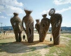 Works of art from branches and saplings - sculptures by Patrick Dougherty